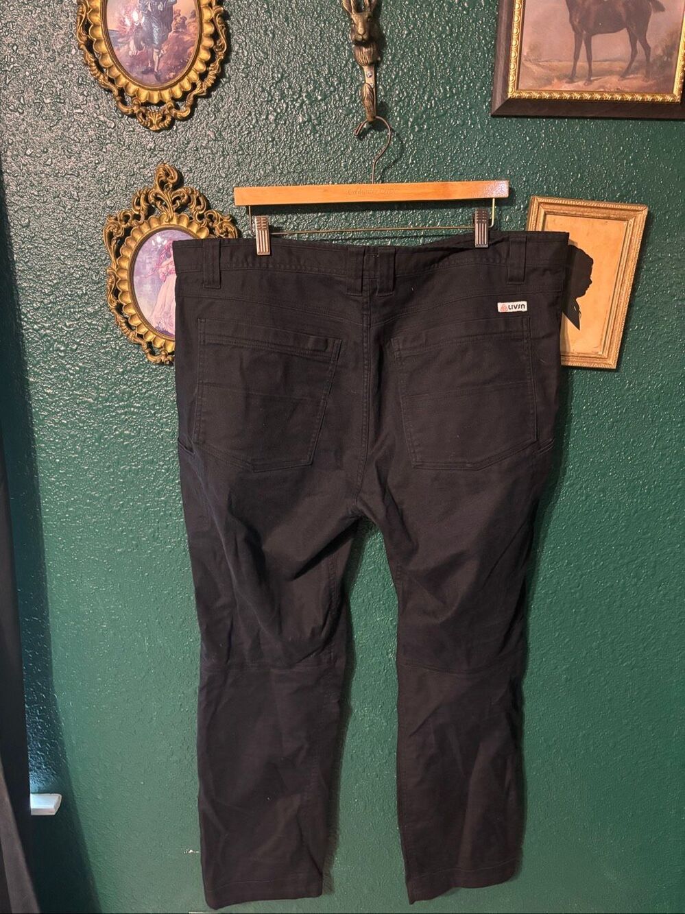Livsn Trail Pants Mens Sz 40 L30 Pants Black Patch View 5